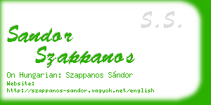 sandor szappanos business card
